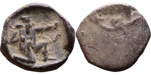 Ancient Phoenician coin from Sidon - Persian King and Galley - 5th to 4th Century BC